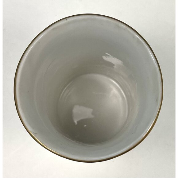 VTG 4" Handpainted Gilded Rose & Butterfly Ceramic Bathroom Cup Vase Japan EUC - Picture 4 of 5